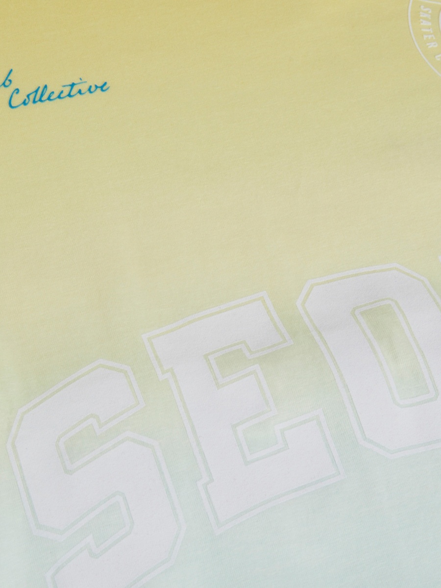 Printed Crew Neck T-shirt with Short Sleeves