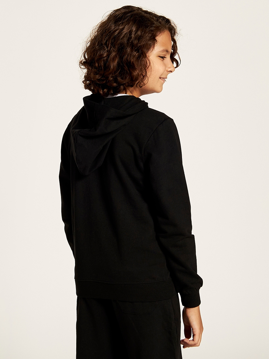 Textured Long Sleeves Jacket with Hood