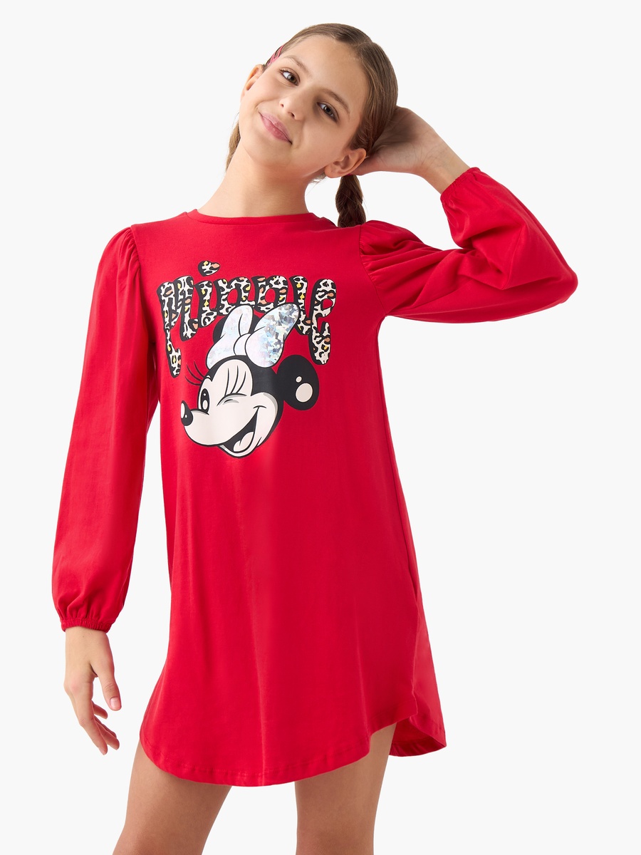 chinese dress ladies Disney Minnie Mouse Long Sleeve Striped Dress | Girls
