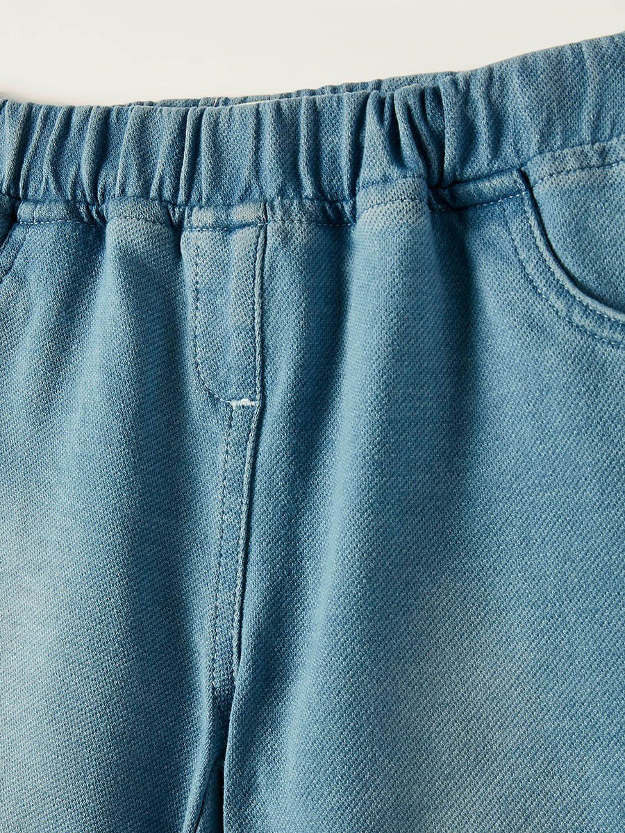 Elastic Waistband Slim Fit Jeans