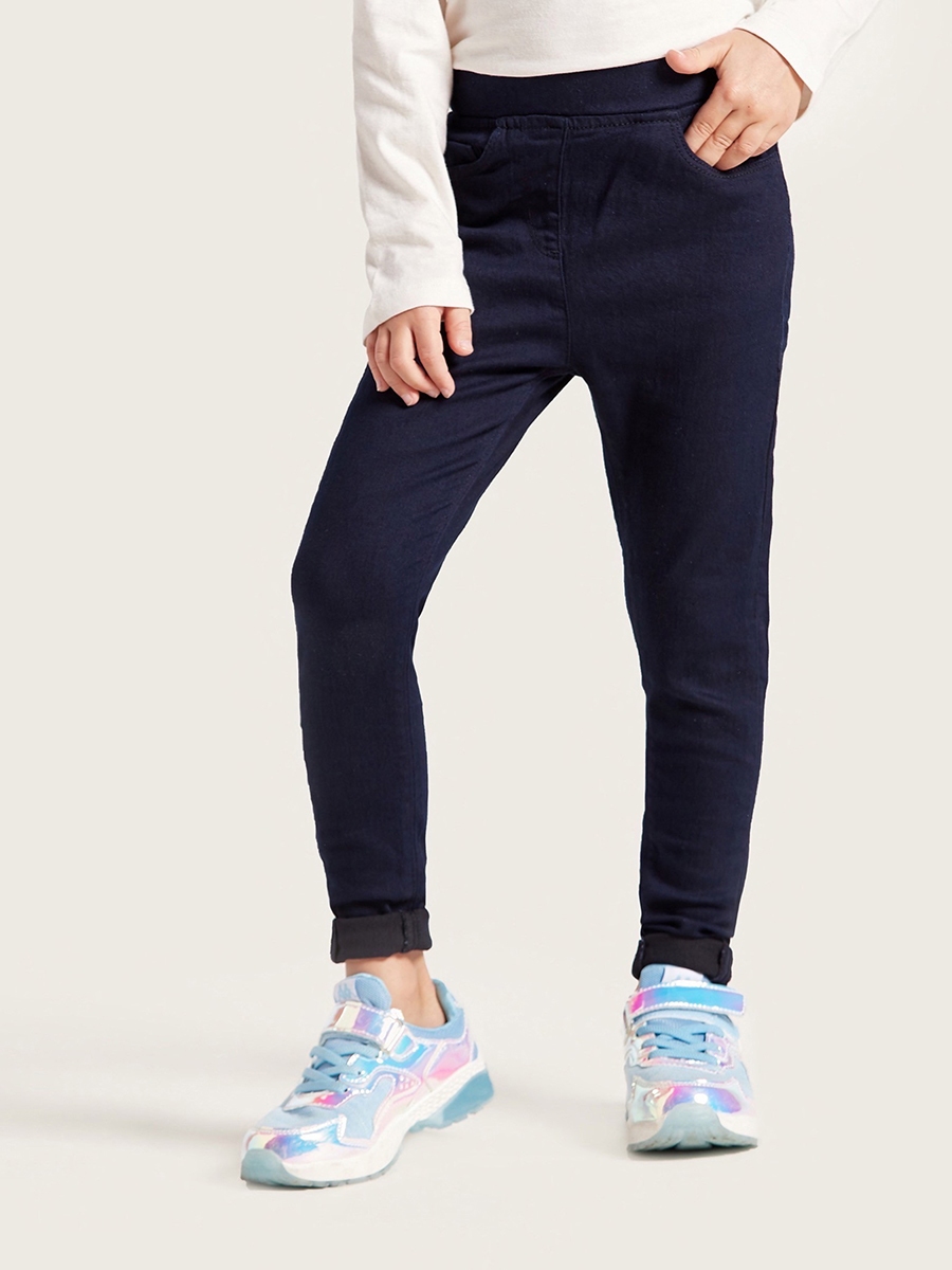 Solid Skinny Fit Jeggings