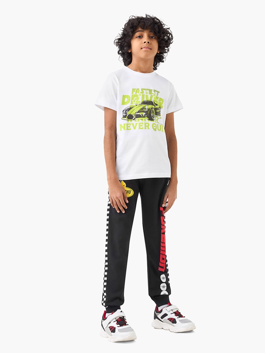 Pokemon Graphic Print Joggers with Drawstring Closure