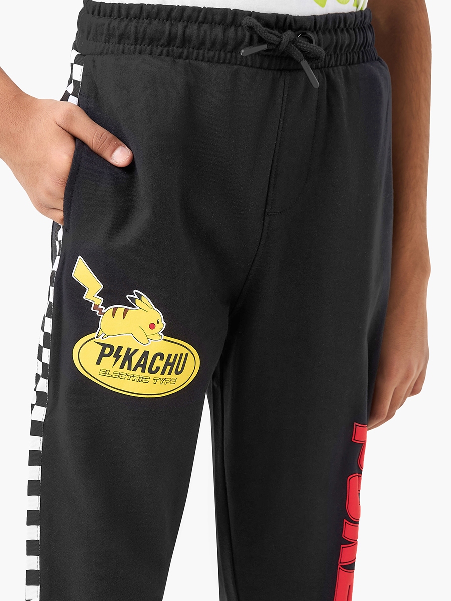 Pokemon Graphic Print Joggers with Drawstring Closure
