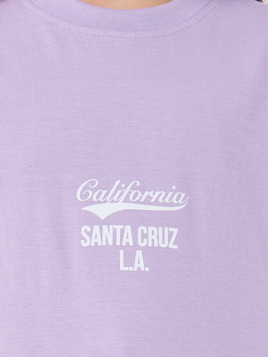 Slogan Print Oversized T-Shirt and Wide Leg Joggers Set