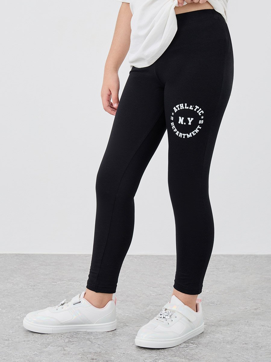Printed Oversized T-Shirt and Leggings Set