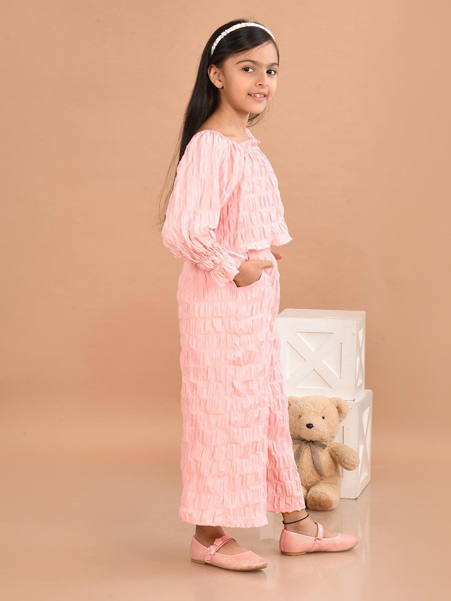 Square Neck Top and Palazzos Pants Set