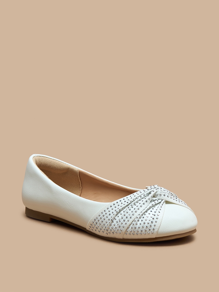 Embellished Slip-On Ballerina Shoes