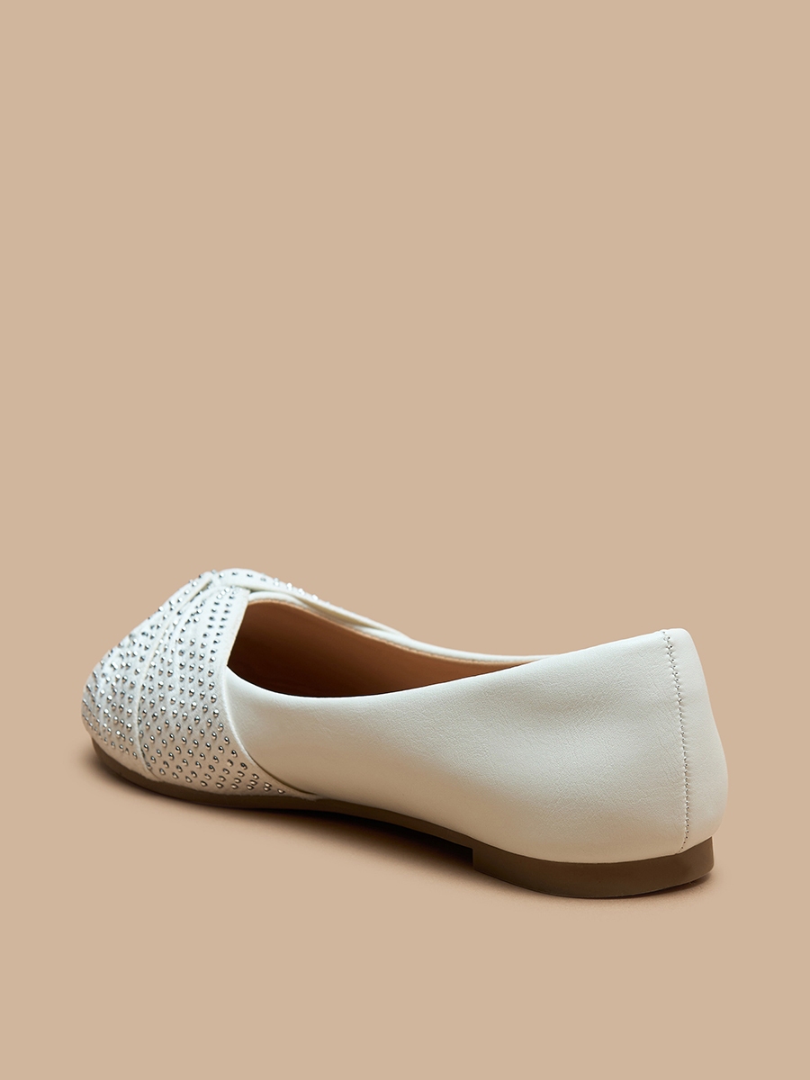 Embellished Slip-On Ballerina Shoes