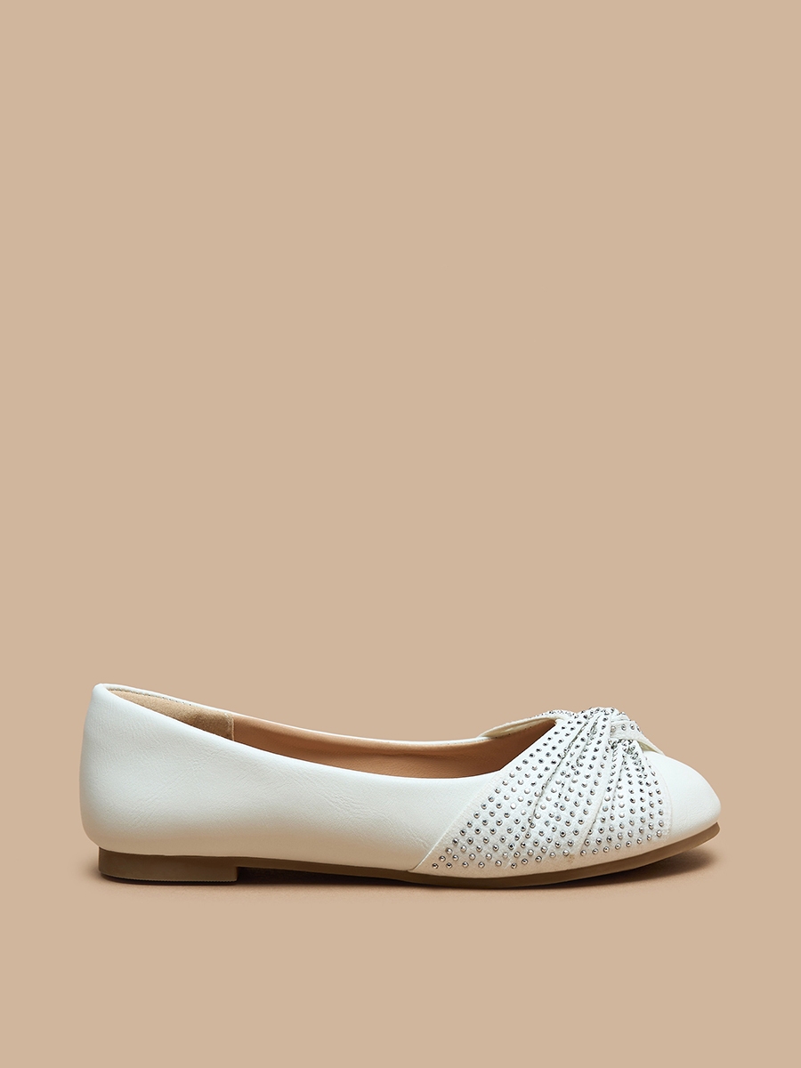 Embellished Slip-On Ballerina Shoes