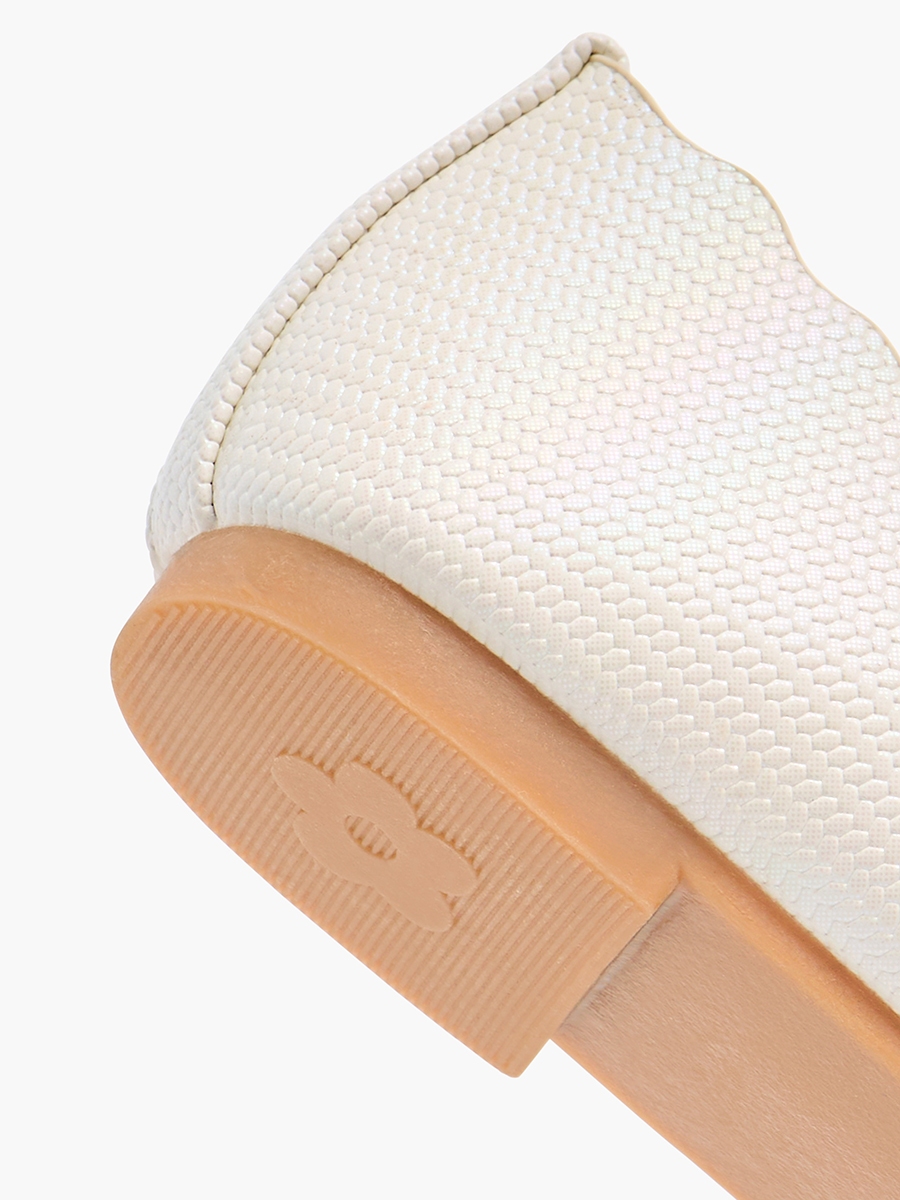 Bow Embellished Slip-On Ballerina Shoes