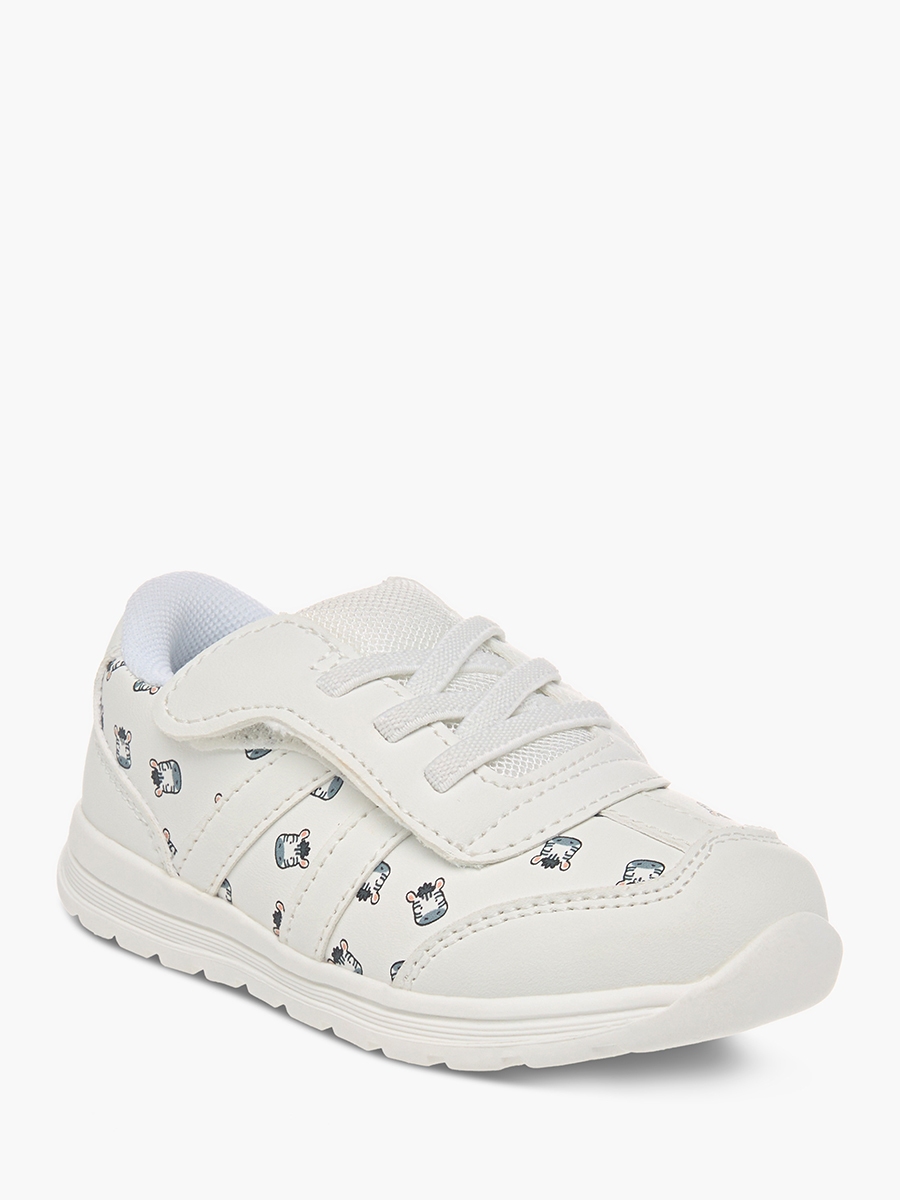 All-Over Animal Print Sneakers with Hook and Loop Closure