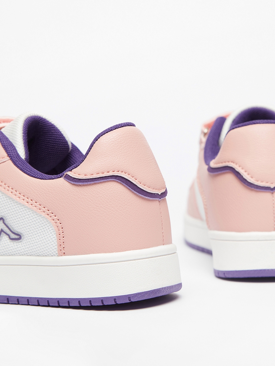Colourblock Low-Ankle Sneakers with Hook and Loop Closure