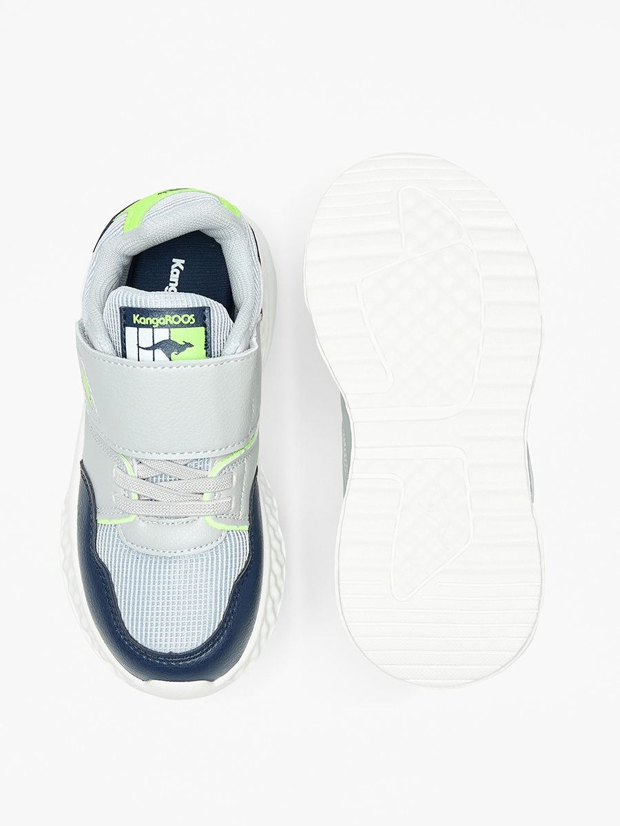 Colourblock Sports Shoes with Hook and Loop Closure