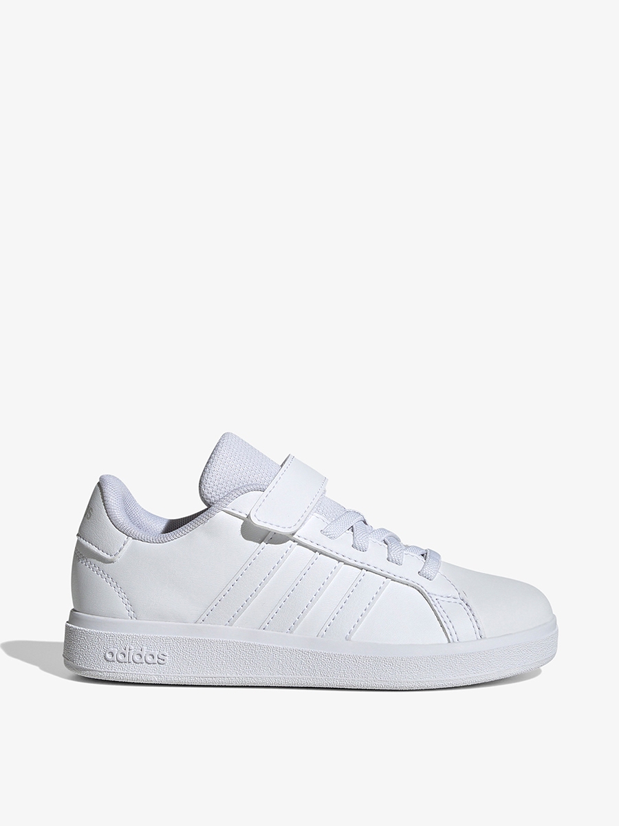 Solid School Shoes with Hook and Loop Closure - Grand Court 2.0  EL C