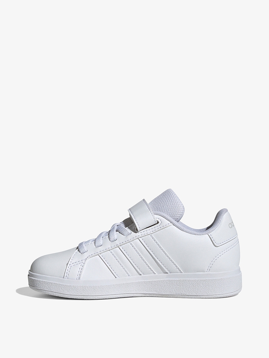 Solid School Shoes with Hook and Loop Closure - Grand Court 2.0  EL C