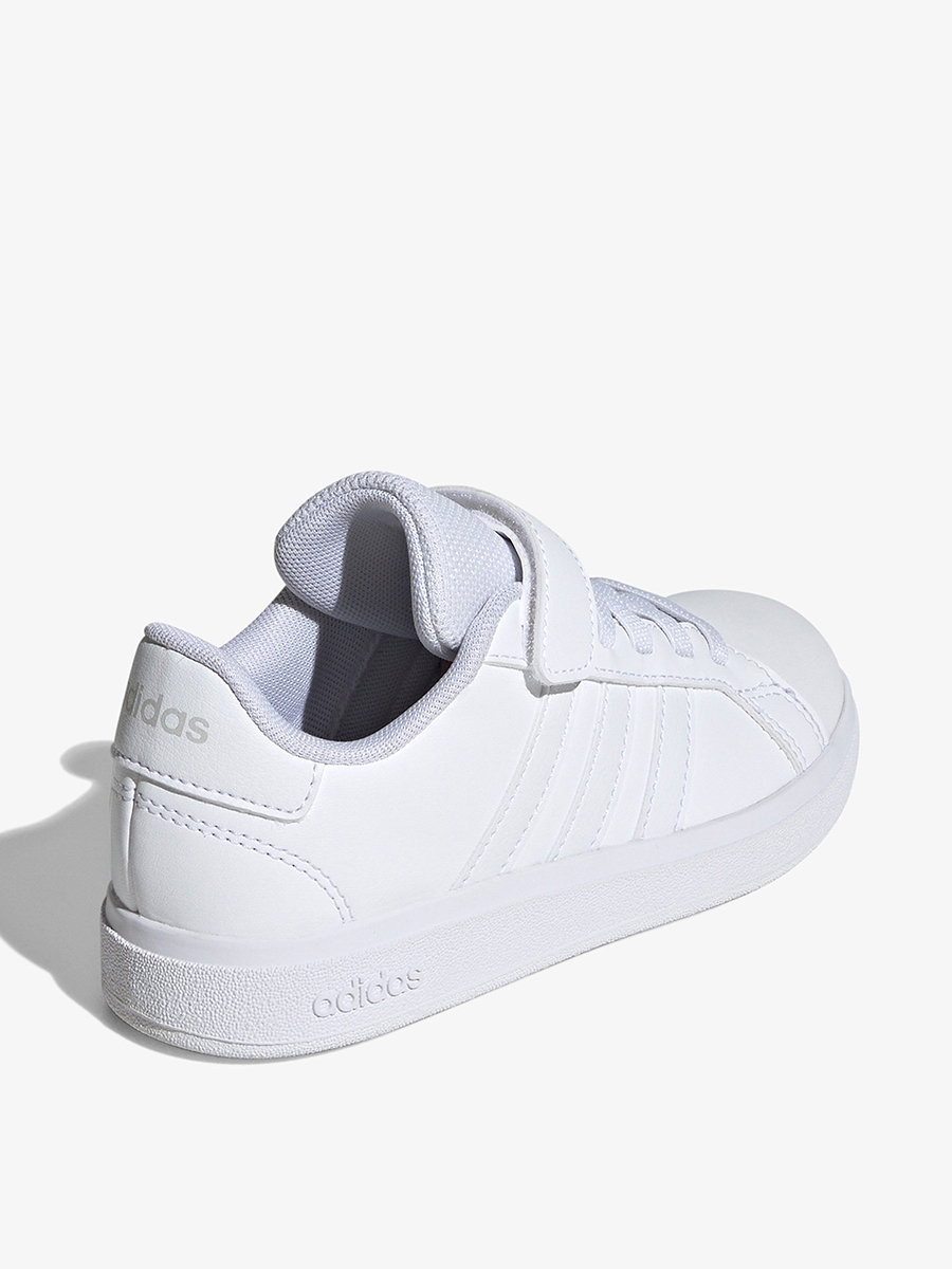 Solid School Shoes with Hook and Loop Closure - Grand Court 2.0  EL C