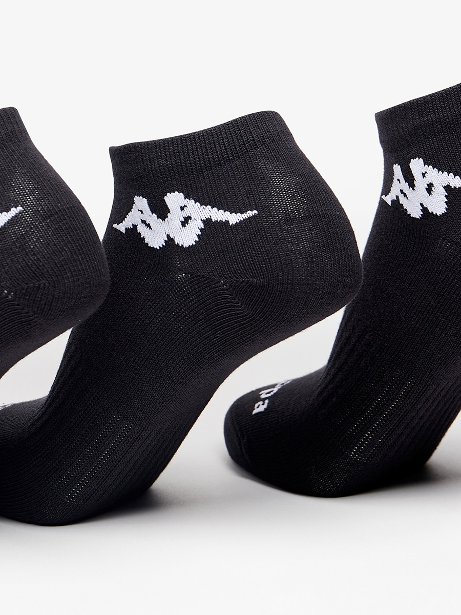 Set of 6 - Logo Detail Ankle Length Sports Socks