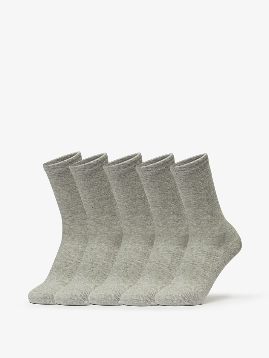 Set of 5 - Solid Crew Length Socks