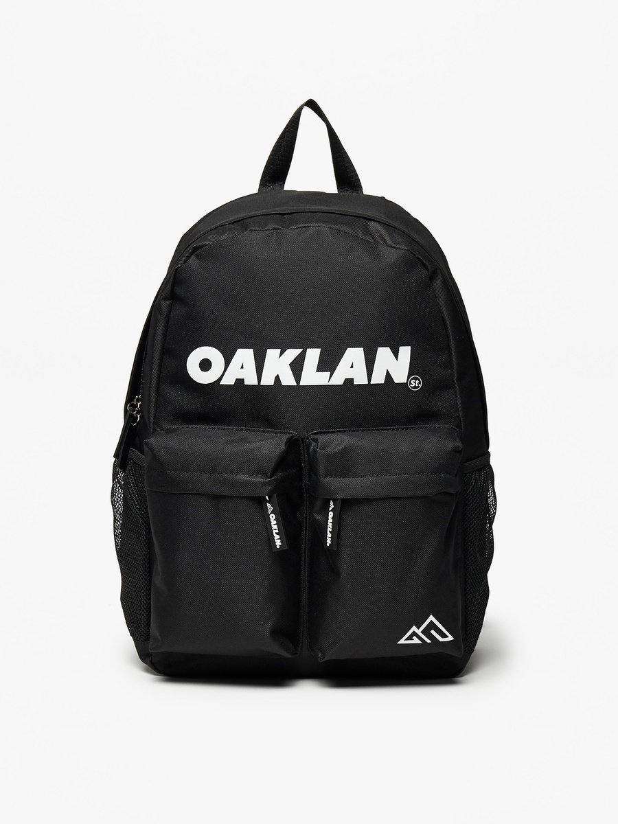 Logo Print Backpack with Adjustable Straps - 35x30x15 cm