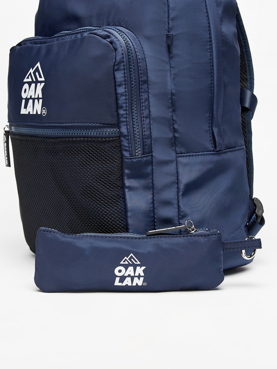Logo Print Backpack with Lunch Bag and Pencil Pouch - 42x30x16 cm