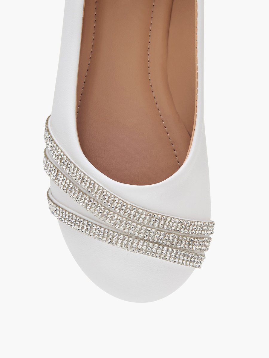 Embellished Slip-On Ballerina Shoes