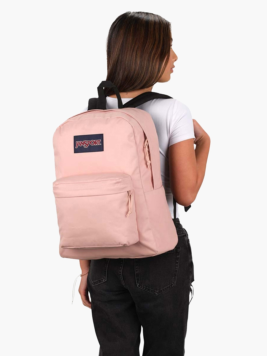 Jansport Solid Backpack with Adjustable Straps and Zip Closure - 60x40x46 cm