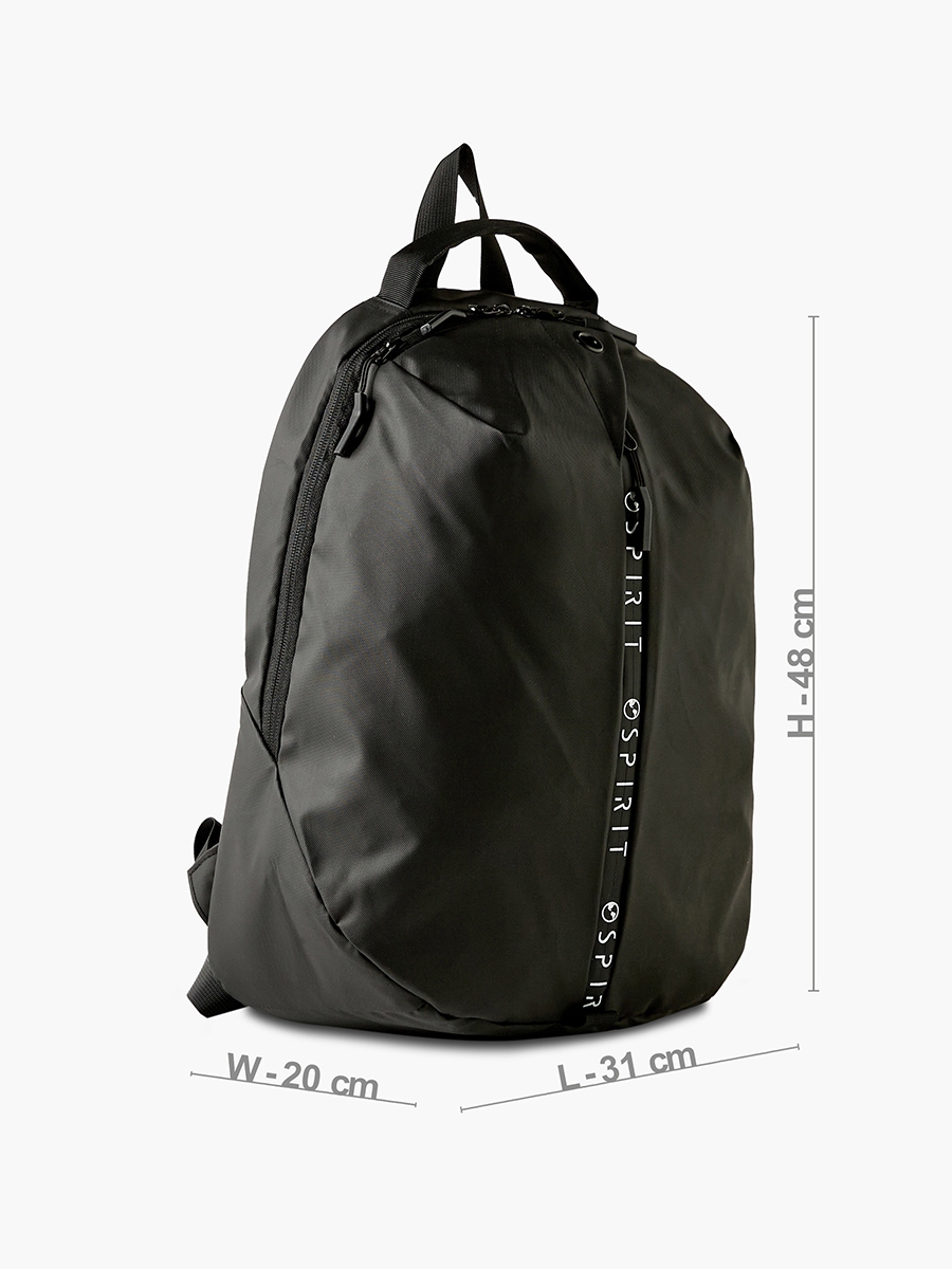 Spirit Logo Print Backpack with Adjustable Strap - 31x20x48 cm