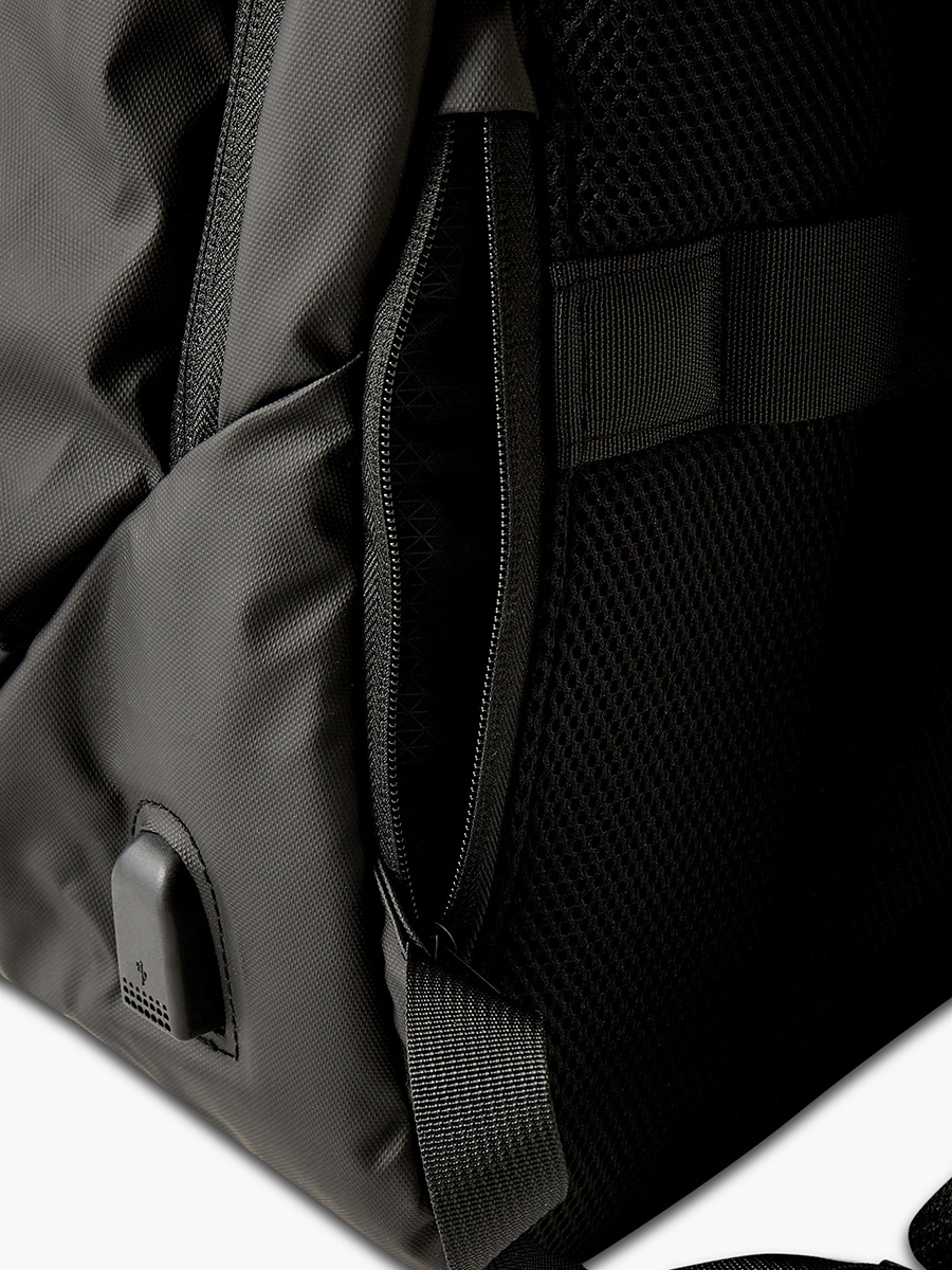 Spirit Logo Print Backpack with Adjustable Strap - 31x20x48 cm