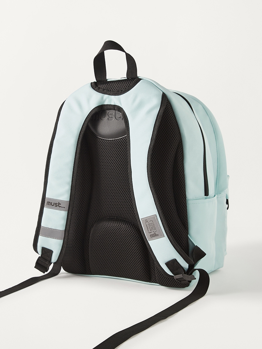 Must Solid 16-inch Backpack with USB Port and Zip Closure - 32x19x42 cm