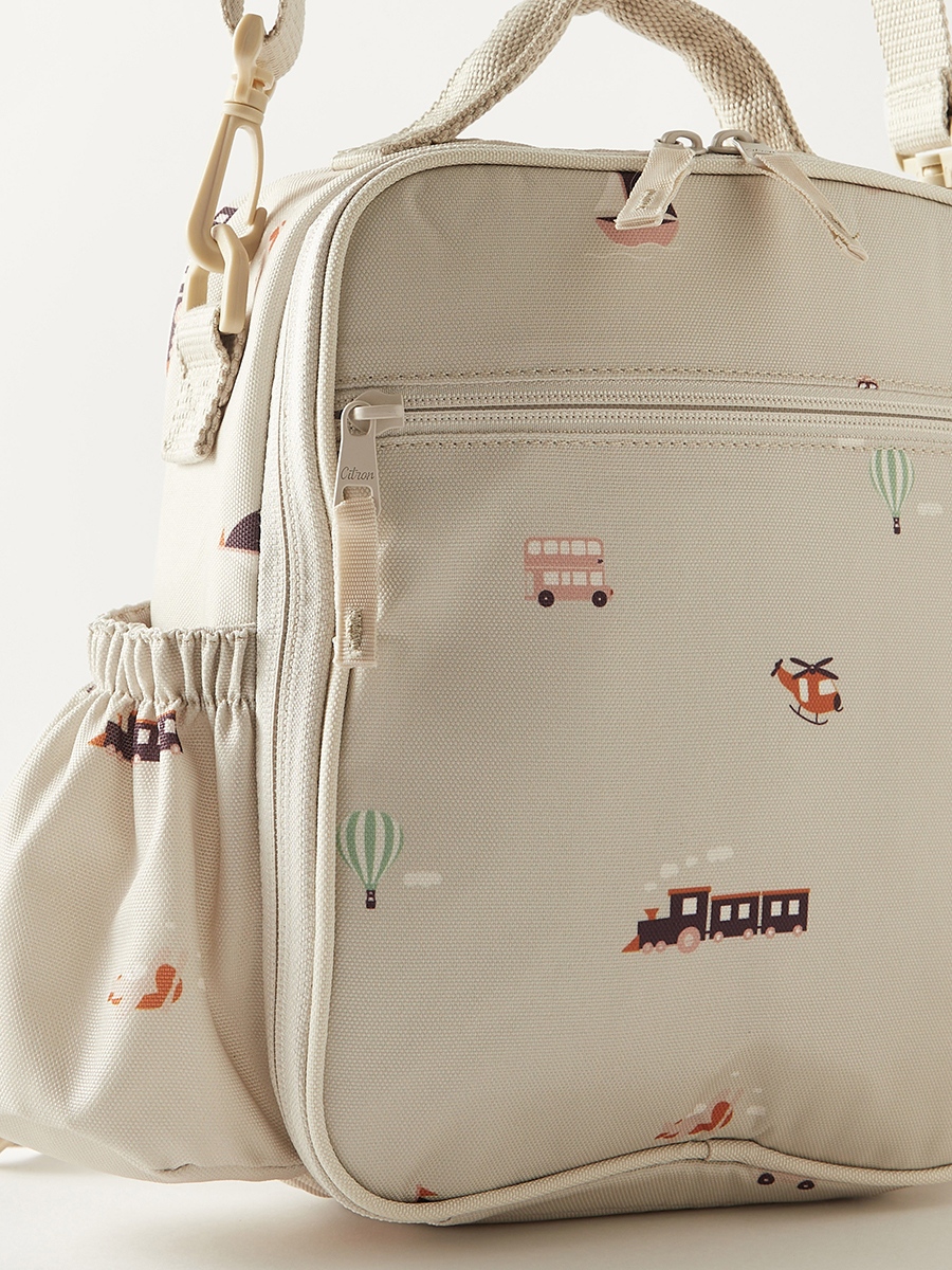 Citron Printed Insulated Lunch Bag with Detachable Strap