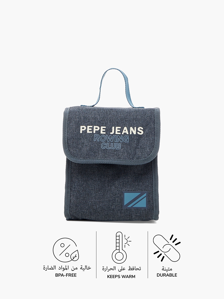 Pepe Jeans Logo Print Lunch Bag with Grab Handle