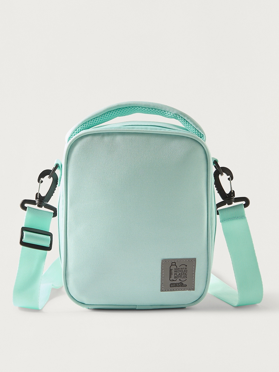 Must Solid Lunch Bag with Adjustable Strap and Zip Closure