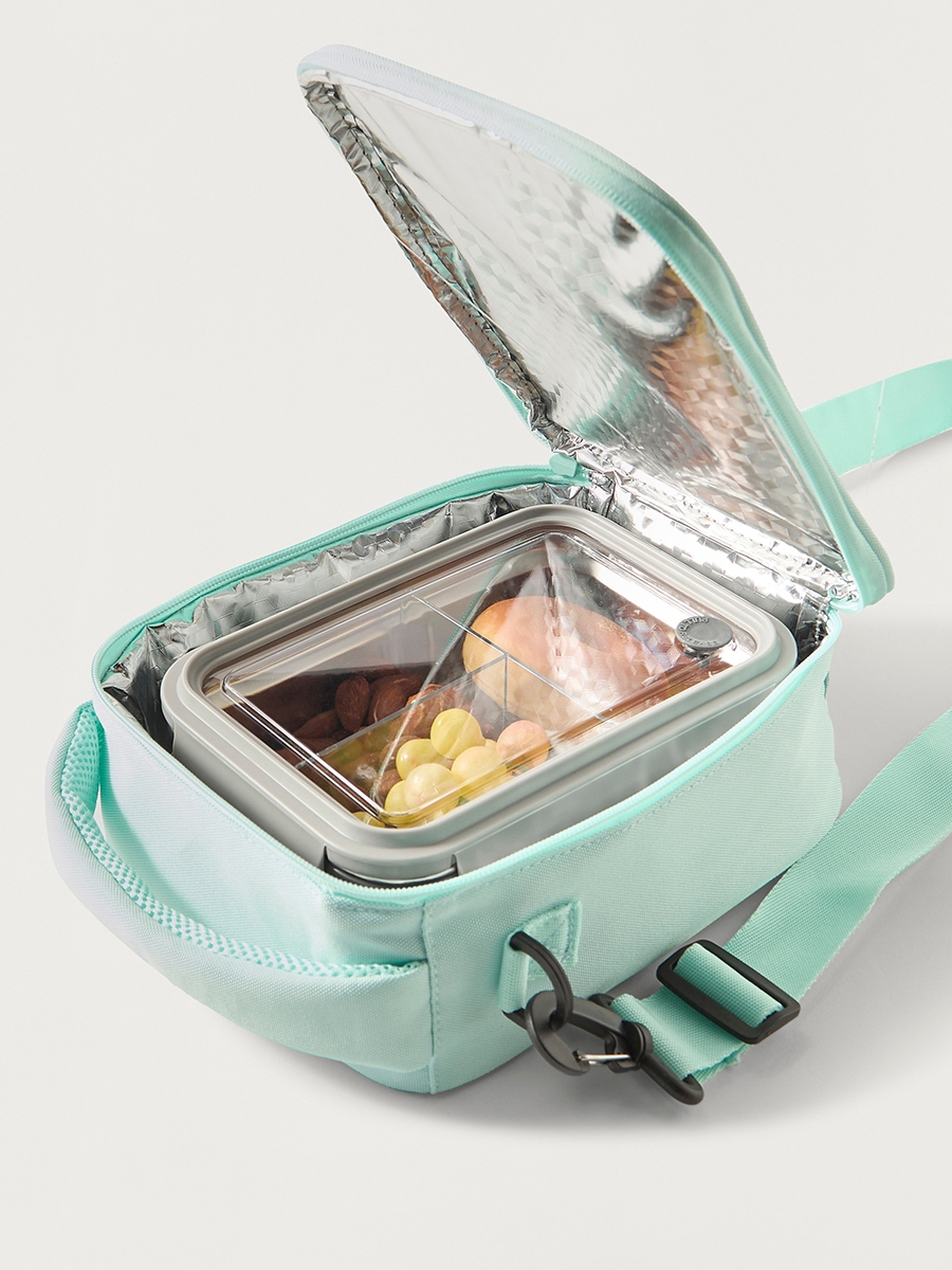 Must Solid Lunch Bag with Adjustable Strap and Zip Closure