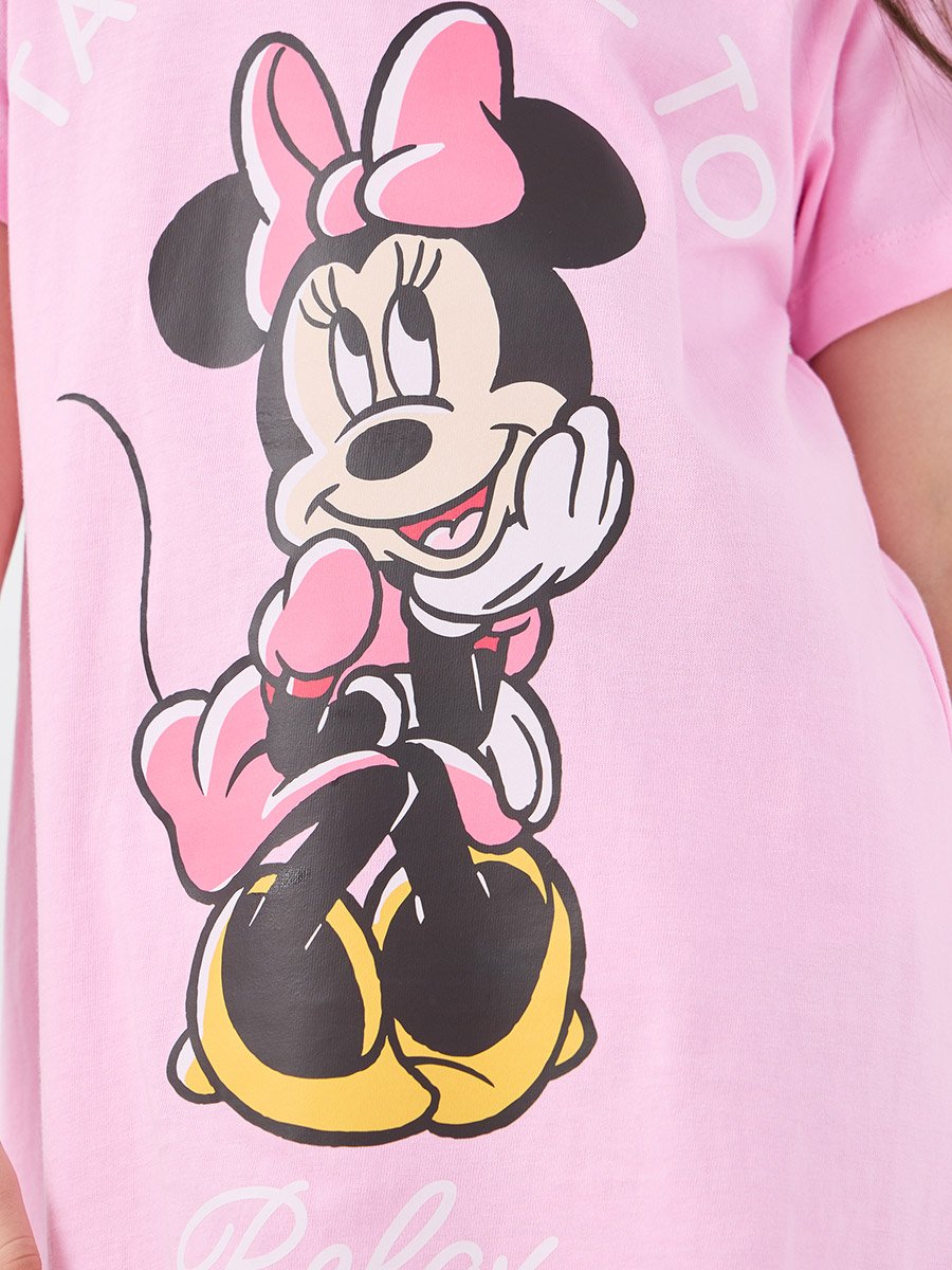 Graphic Print Short Sleeve Night Dress