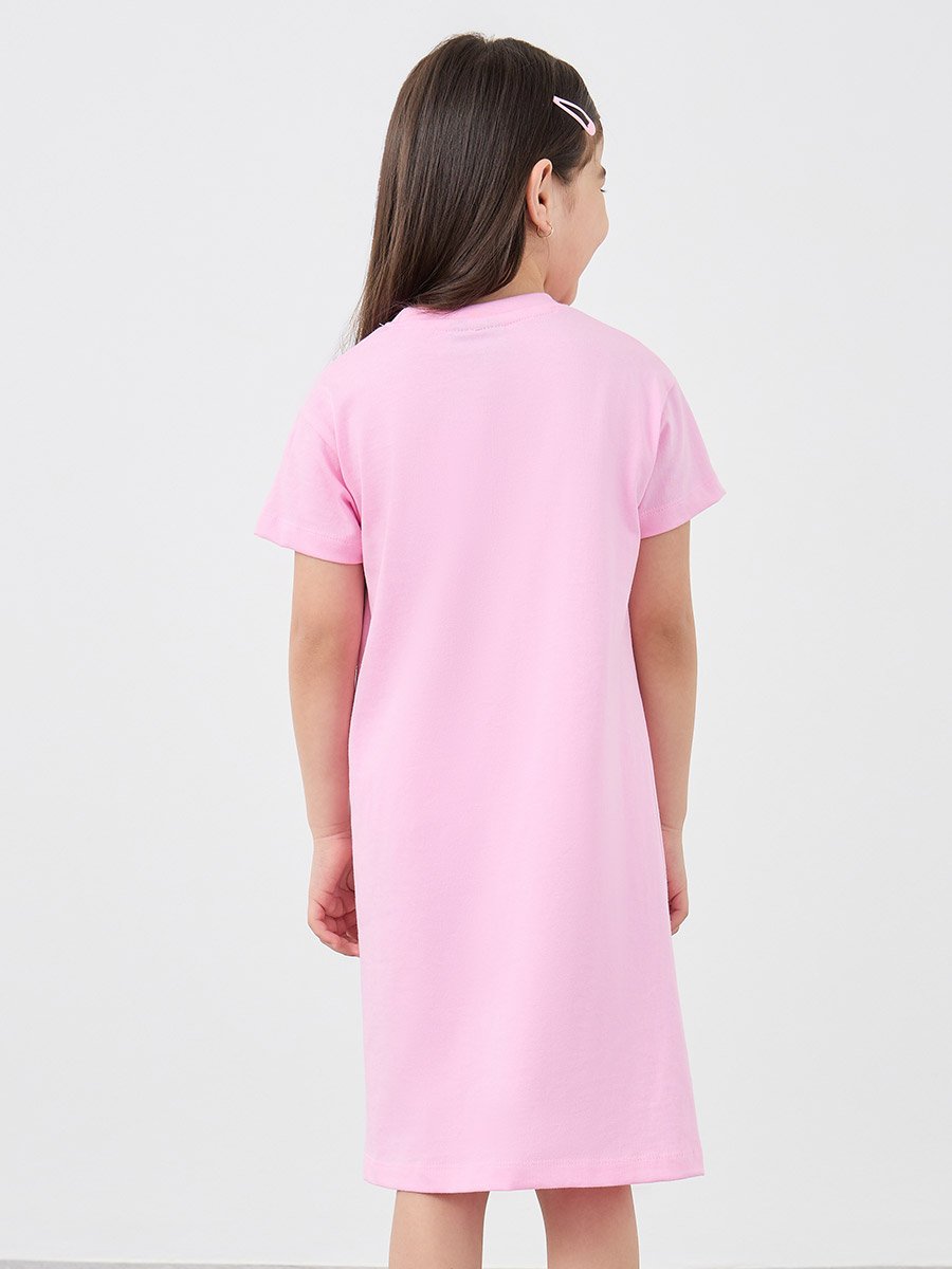 Graphic Print Short Sleeve Night Dress