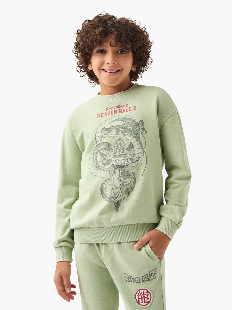 Spacetoon Dragonball Z Print Sweatshirt and Jogger Set
