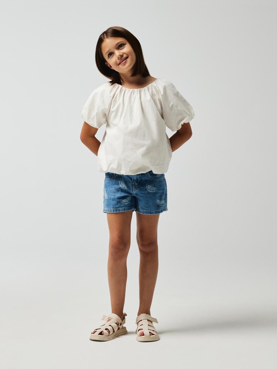 Name It Girls Denim Shorts with Button Closure