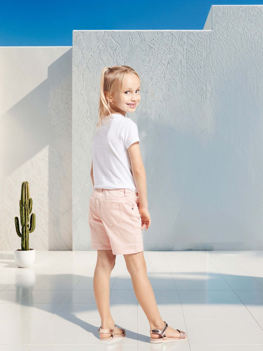 Solid Shorts with Pockets and Button Closure