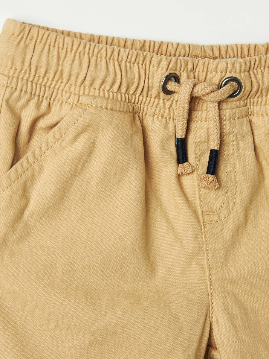 Solid Shorts with Drawstring Closure and Pockets
