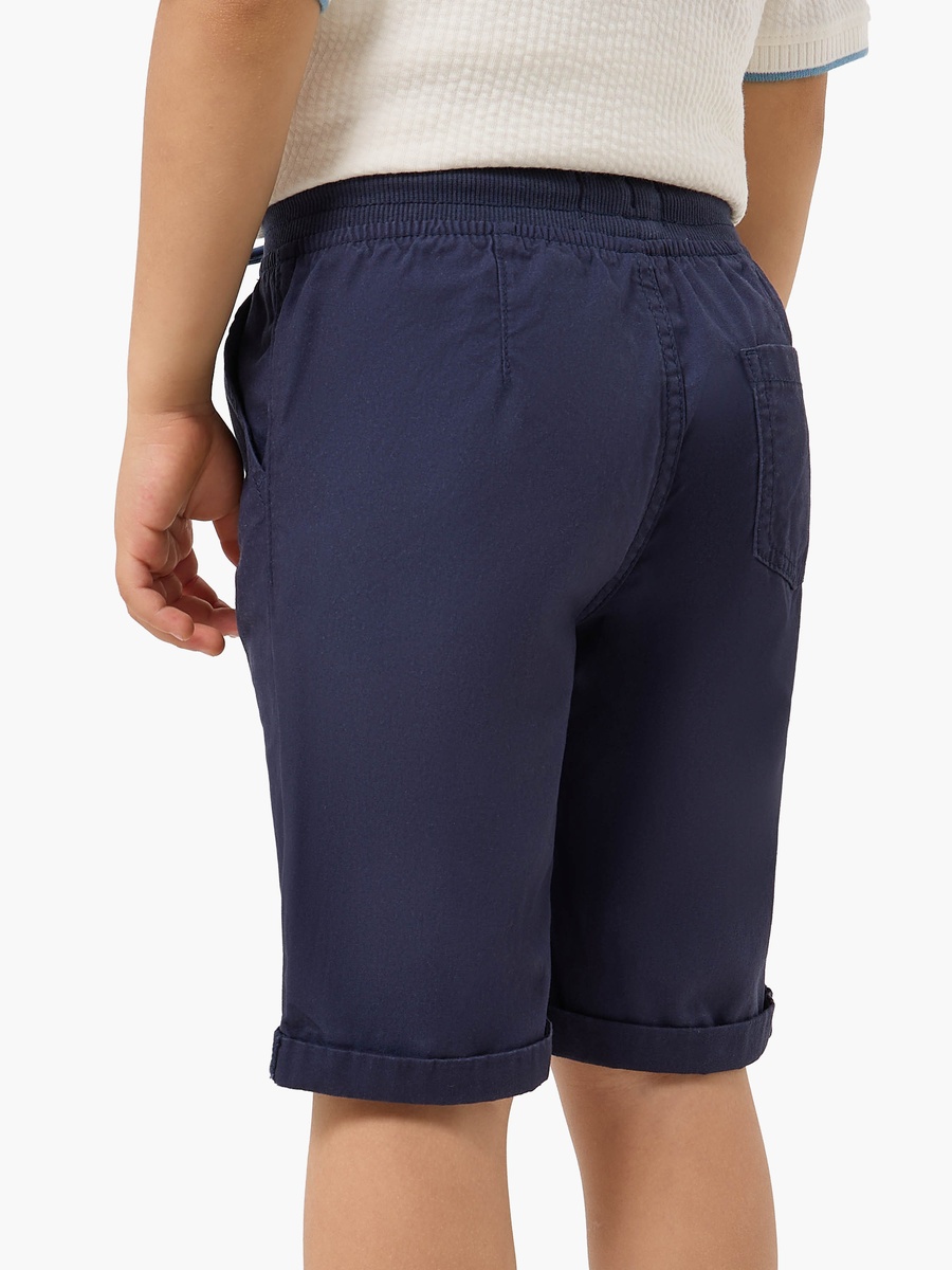 Solid Shorts with Drawstring Closure and Pockets