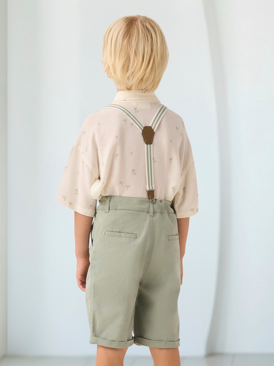 Solid Shorts with Pockets and Button Closure
