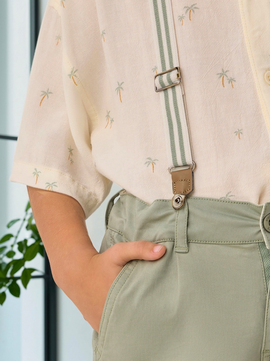 Solid Shorts with Pockets and Button Closure