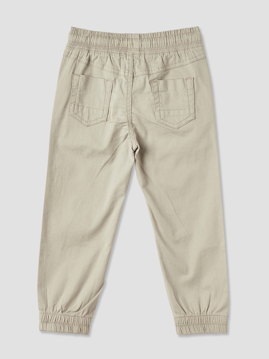 Solid Pants with Drawstring Closure and Pockets