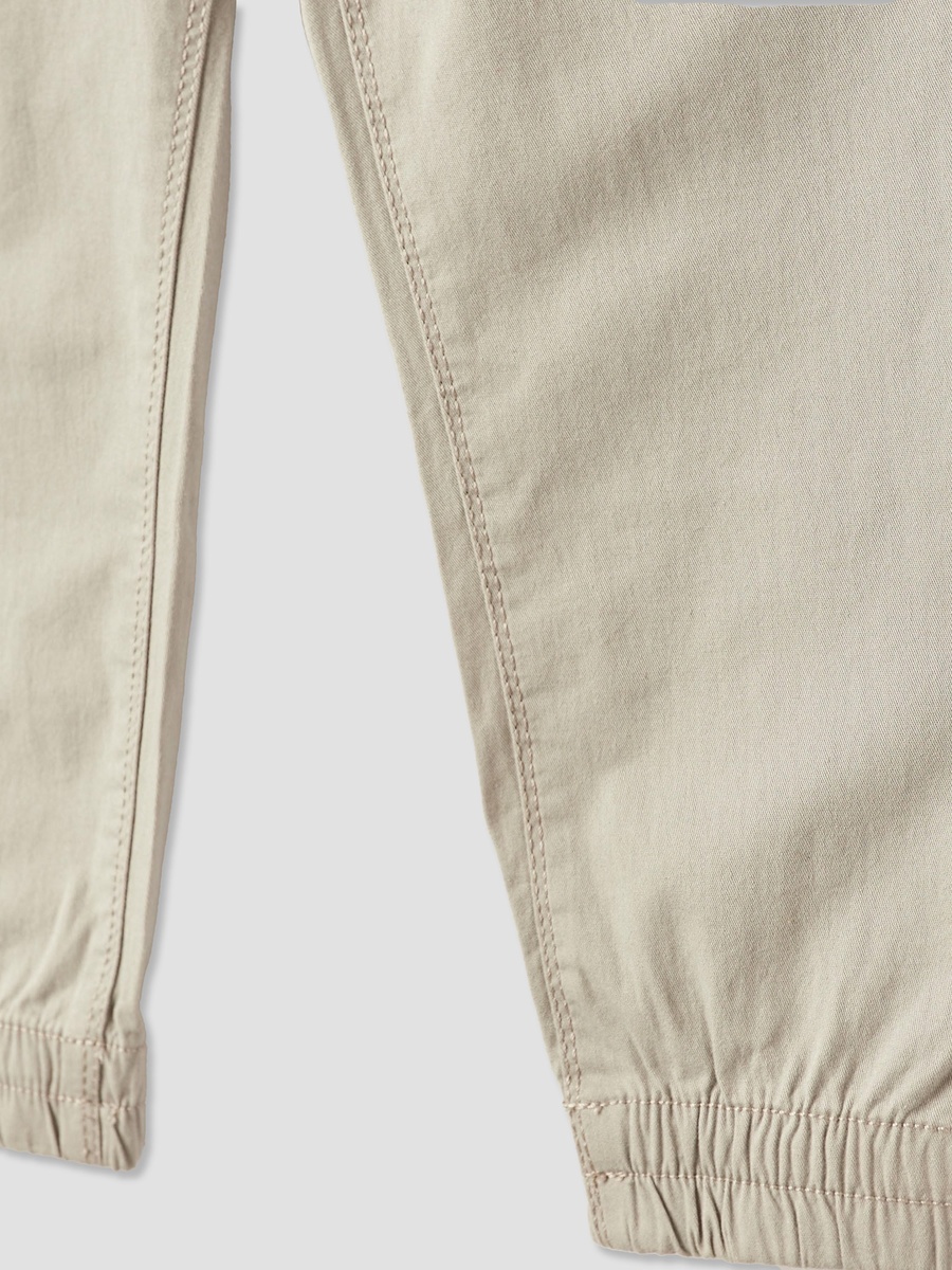 Solid Pants with Drawstring Closure and Pockets