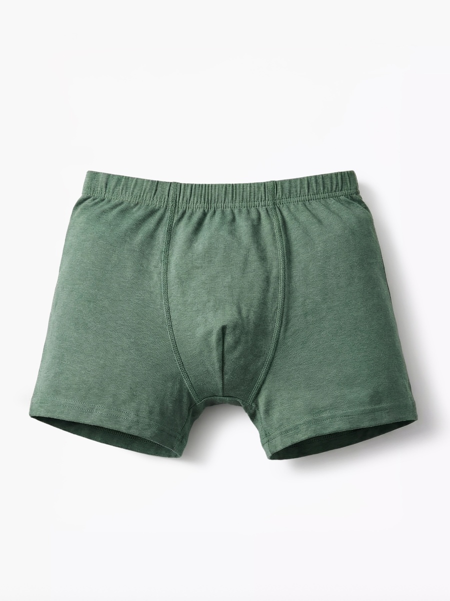 Solid Boxers with Elasticated Waistband - Set of 3