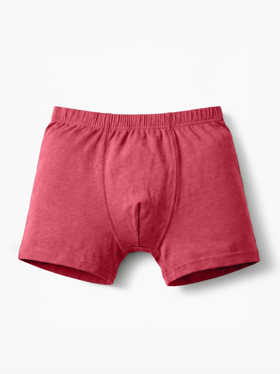 Solid Boxers with Elasticated Waistband - Set of 3