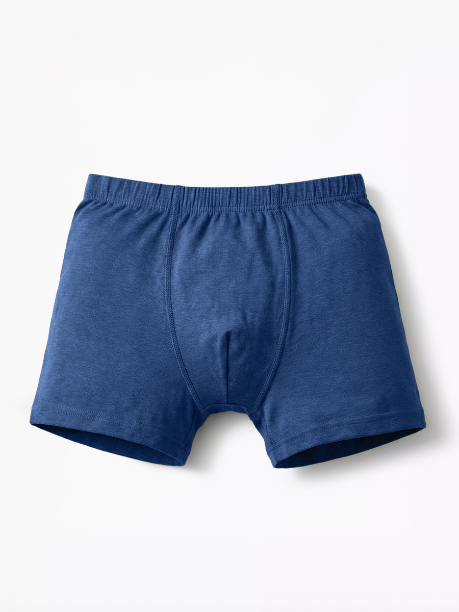 Solid Boxers with Elasticated Waistband - Set of 3