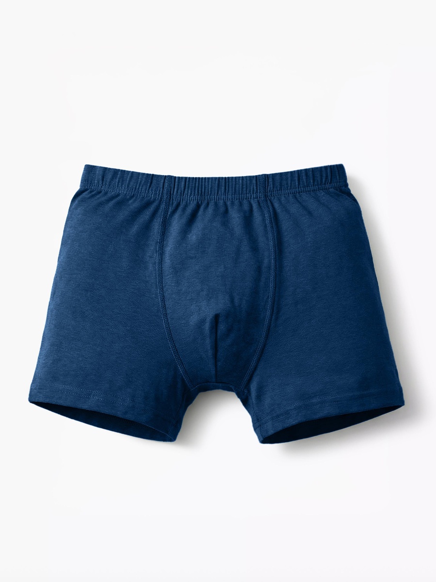 Solid Boxers with Elasticated Waistband - Set of 3