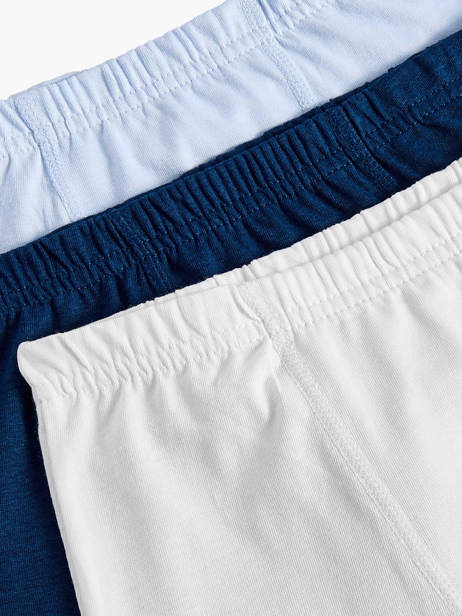 Solid Boxers with Elasticated Waistband - Set of 3