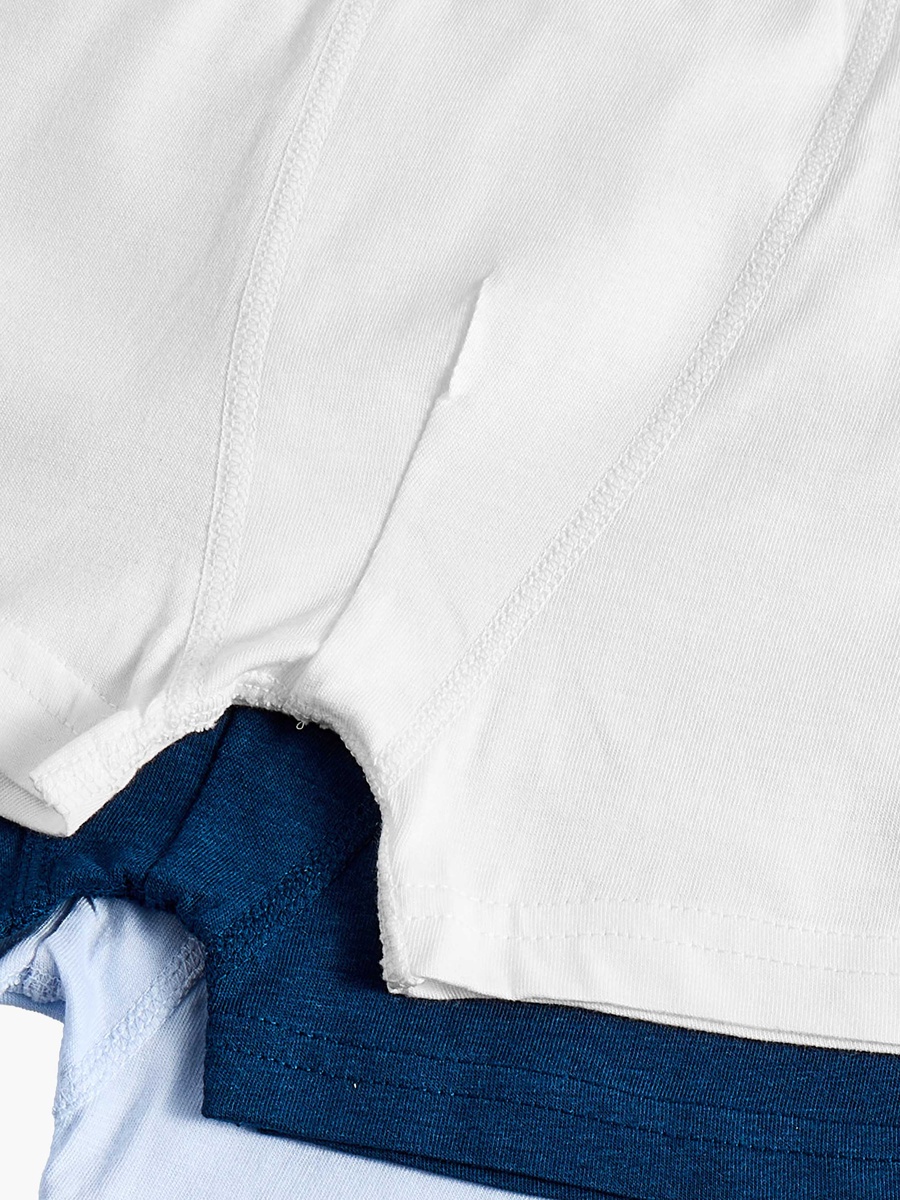 Solid Boxers with Elasticated Waistband - Set of 3